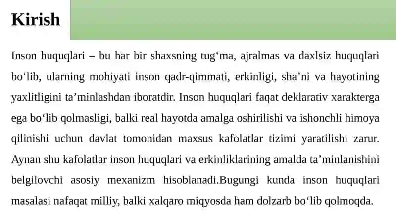 Insonhuquqining kafolatlari 3