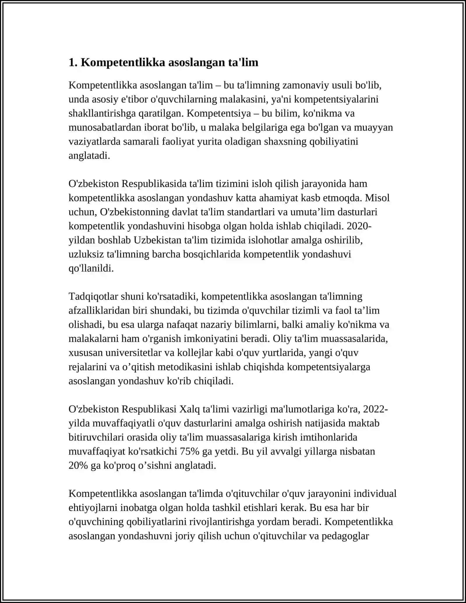 METODIK KOMPETENTLIK VA UNING MAZMUNI 3