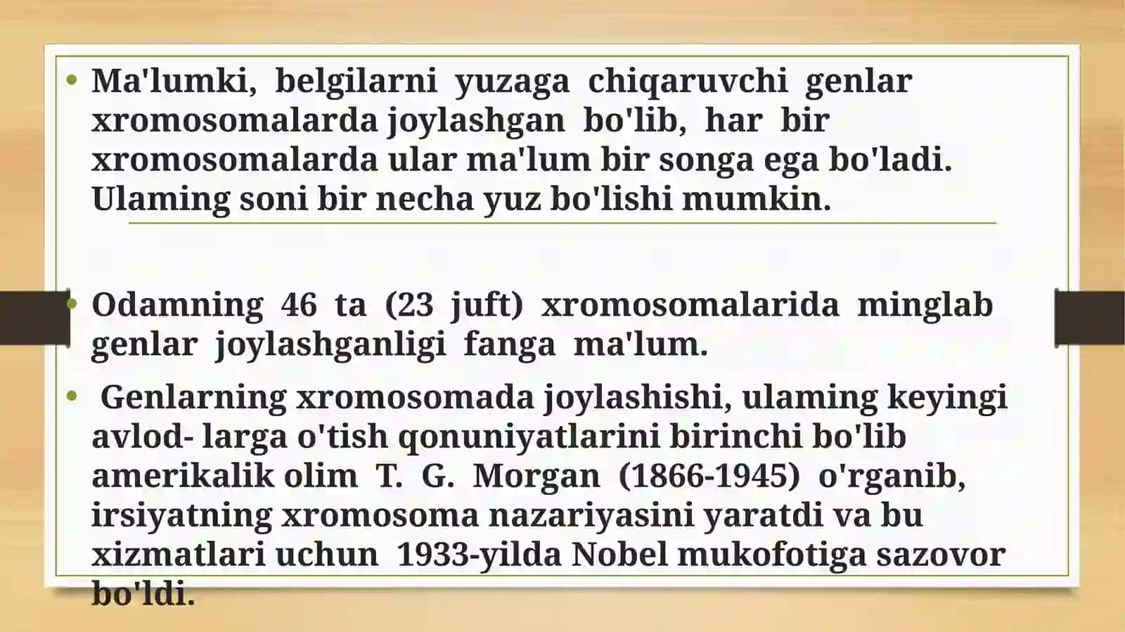 IRSIYATNING XROMOSOMA NAZARIYASI 3
