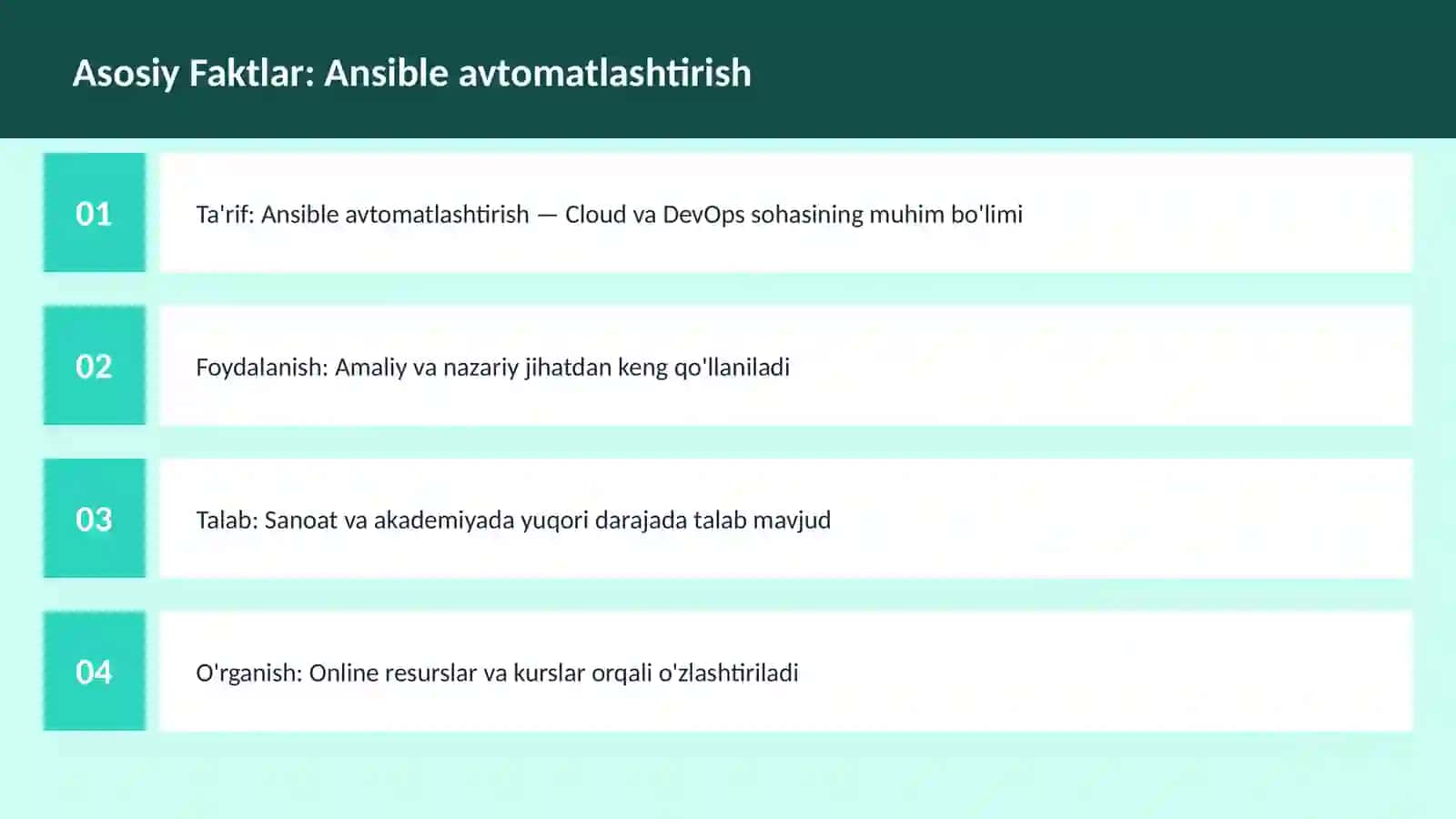 Ansible avtomatlashtirish 3