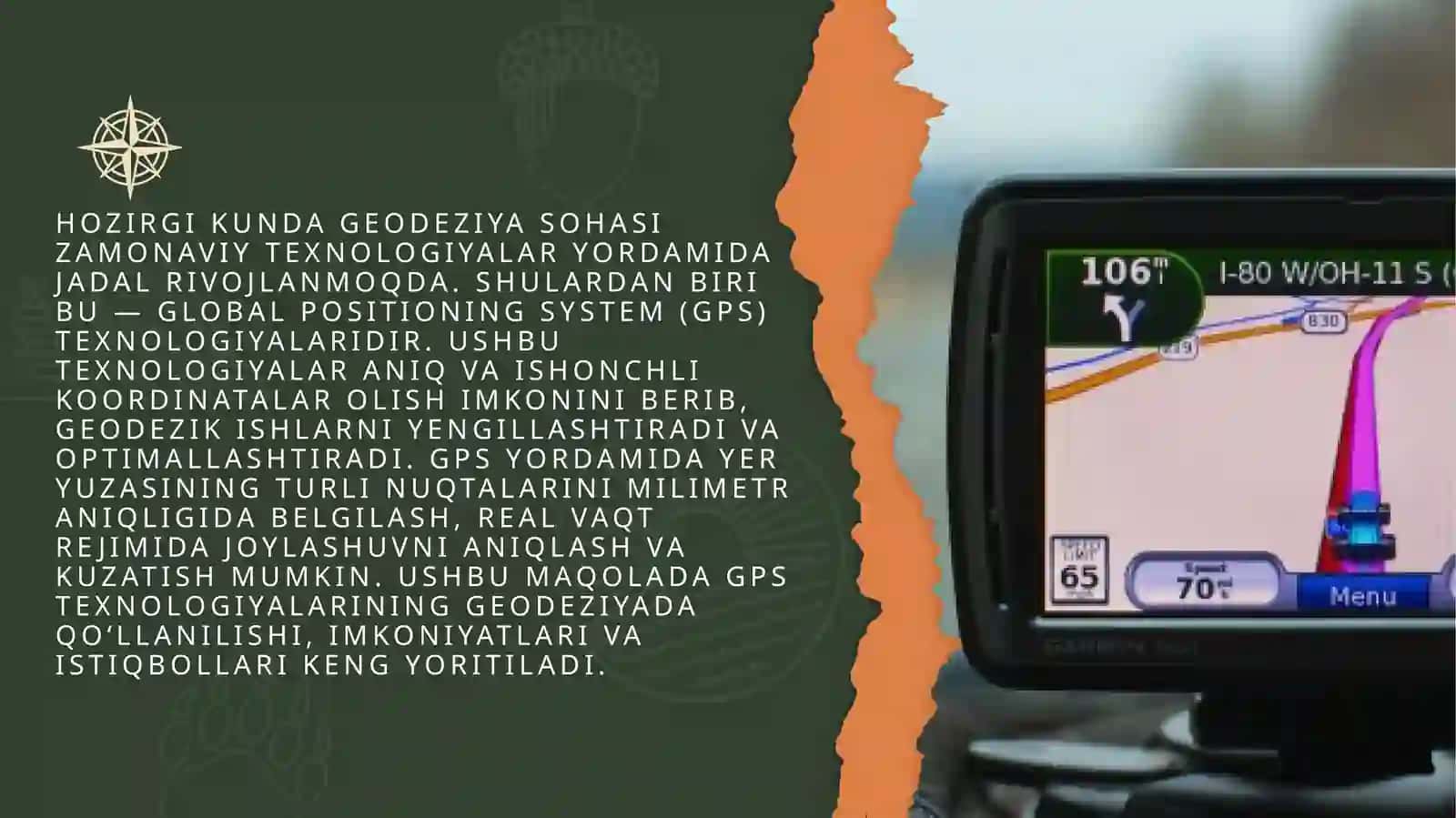 GEODEZIYADA GPS TEXNOLOGIYALARNINGOʻRNIVA ISTIQBOLI 3