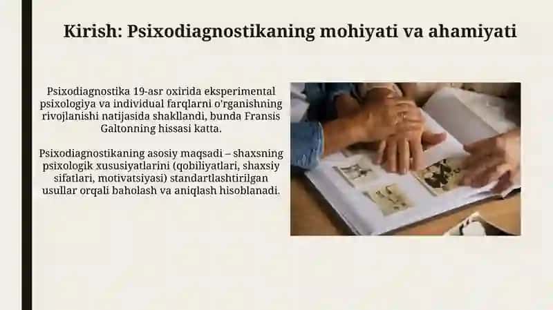 Psixodiagnostika fanining tarixi 3