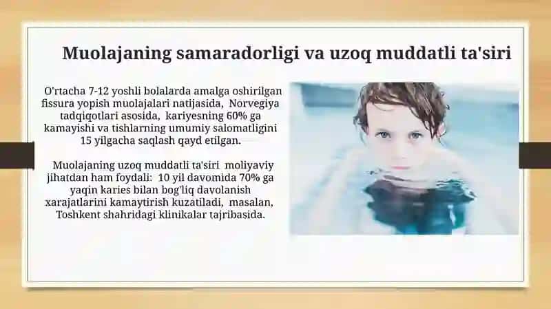 Bolalarda karies profilaktikasida fissuralarni muxirlash 3