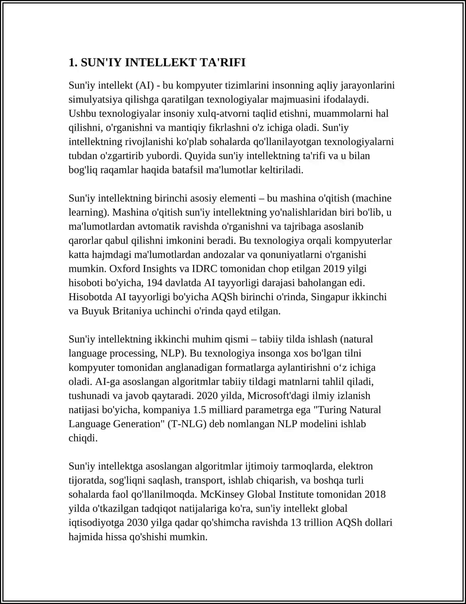 SUN’IY INTELLEKT TUSHUNCHASI 3