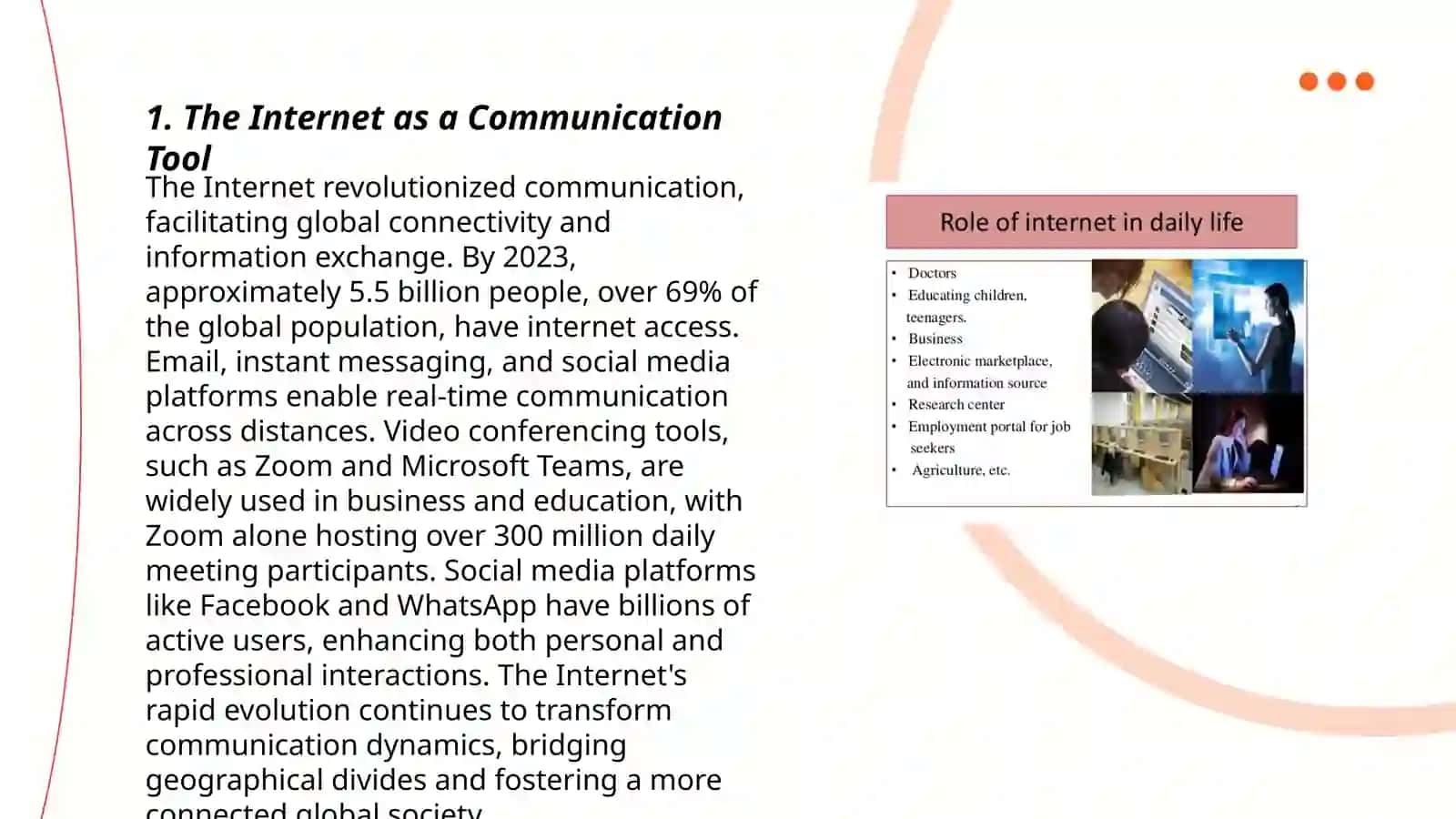 The role of internet in our life 3