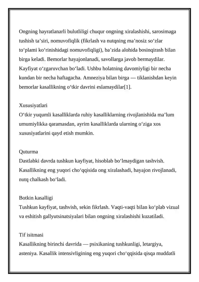 Ruhiy Kasalliklar 3
