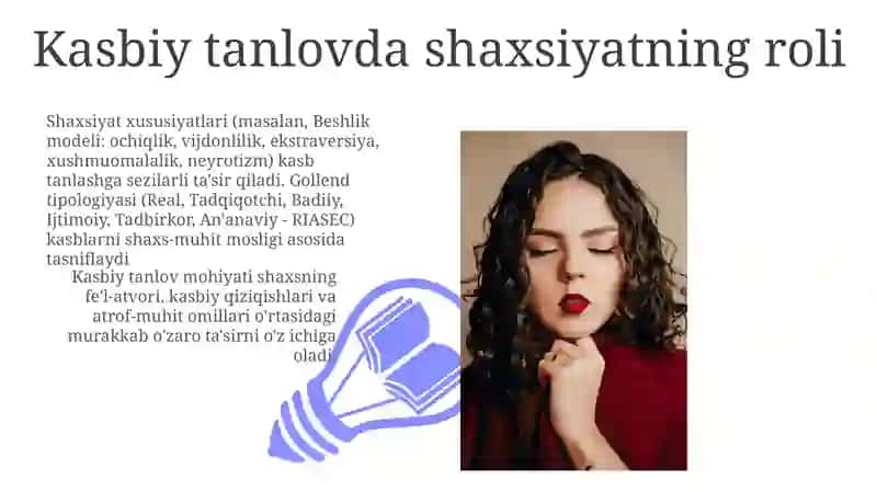 Kasblarning psixologik tasnifi va uning mohiyati 3