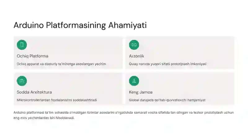 ARDUINO PLATFORMASI VA O’RNATILGAN TIZIMLARNI PROTOTIPLASH 3