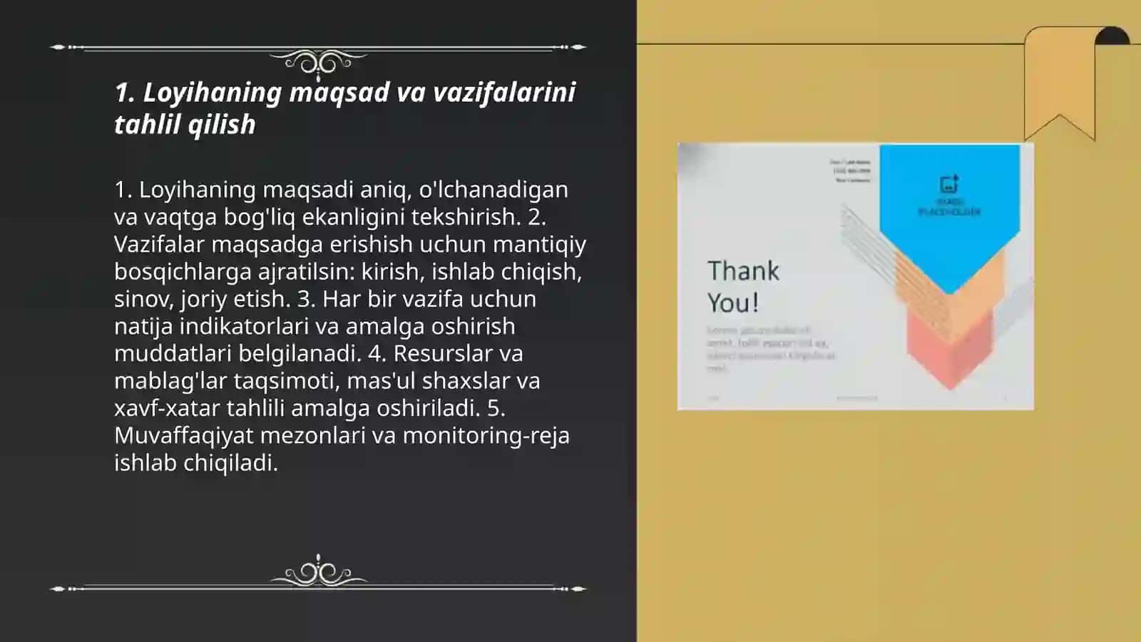 Loyihaning tahlili 3