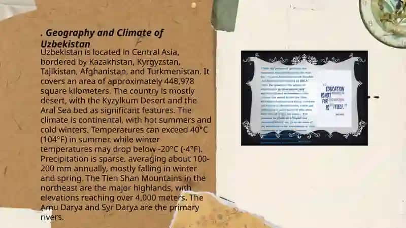 Geography and Climate of Uzbekistan 3