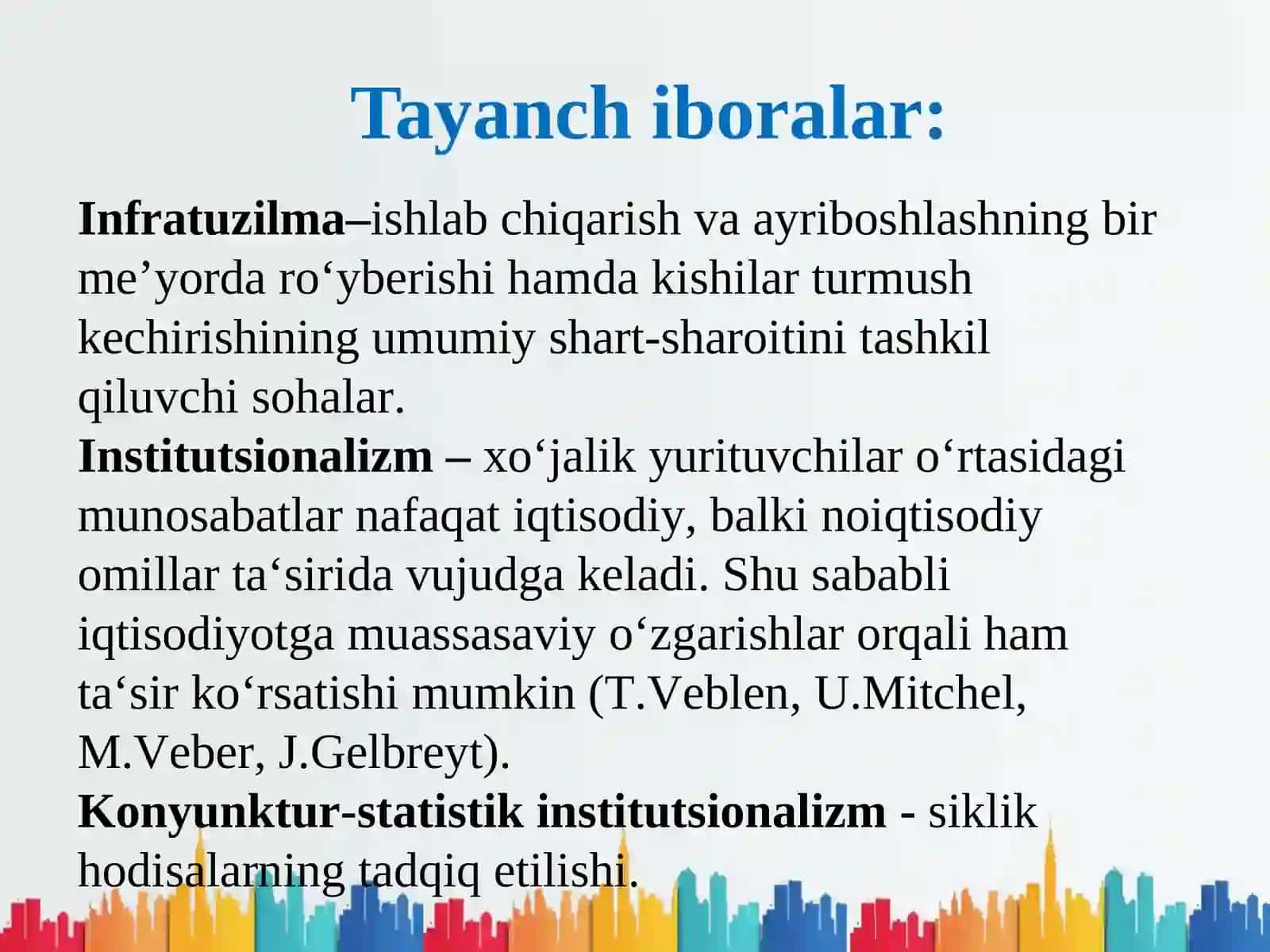 Institutsionalizm YO‘NALISHINING MOHIYATI VA AHAMIYATI 3