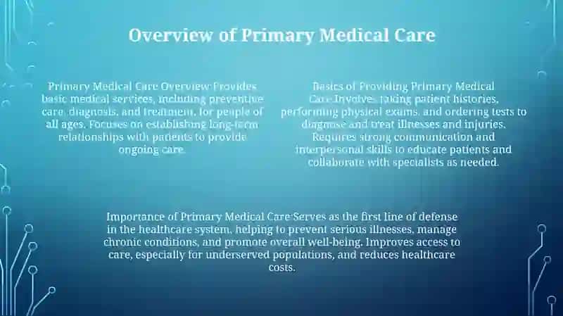 Basics Of Providing Primary Medical Care 3