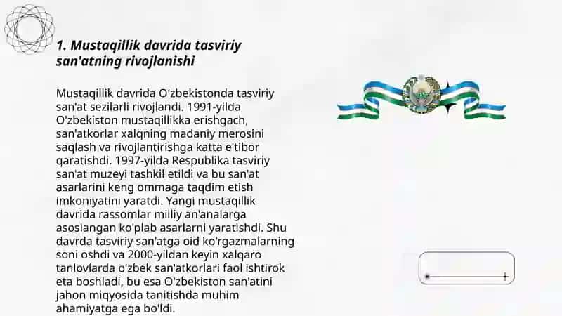 Mustaqillik yillaridagi tasviriy sanʼatni oʻqitilishi 3