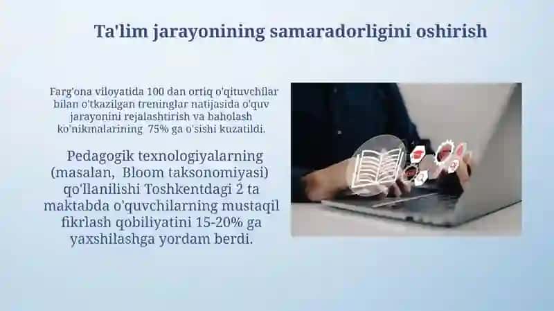 O'quv jarayonini samarali tashkil etish 3