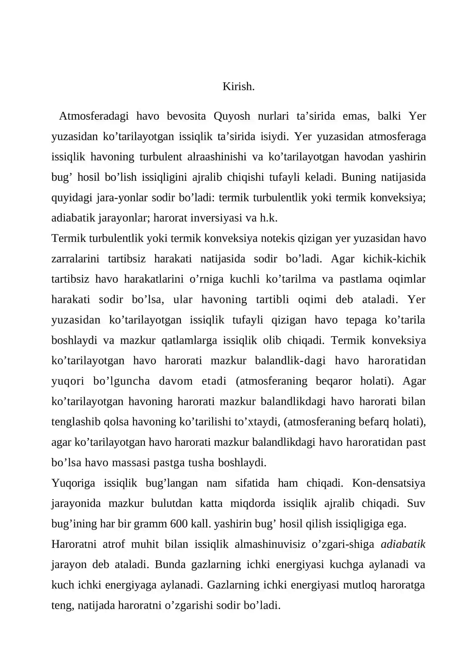 Yer yuzasida issiqlik va bosimning taqsimlanishi 3