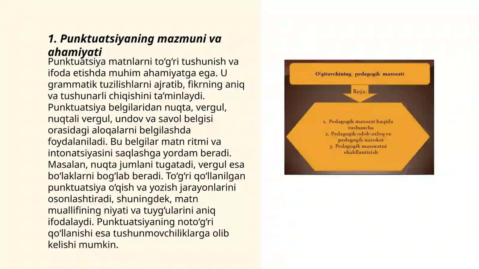 Punktuatsiya boʻlimini oʻqitish metodikasi 3