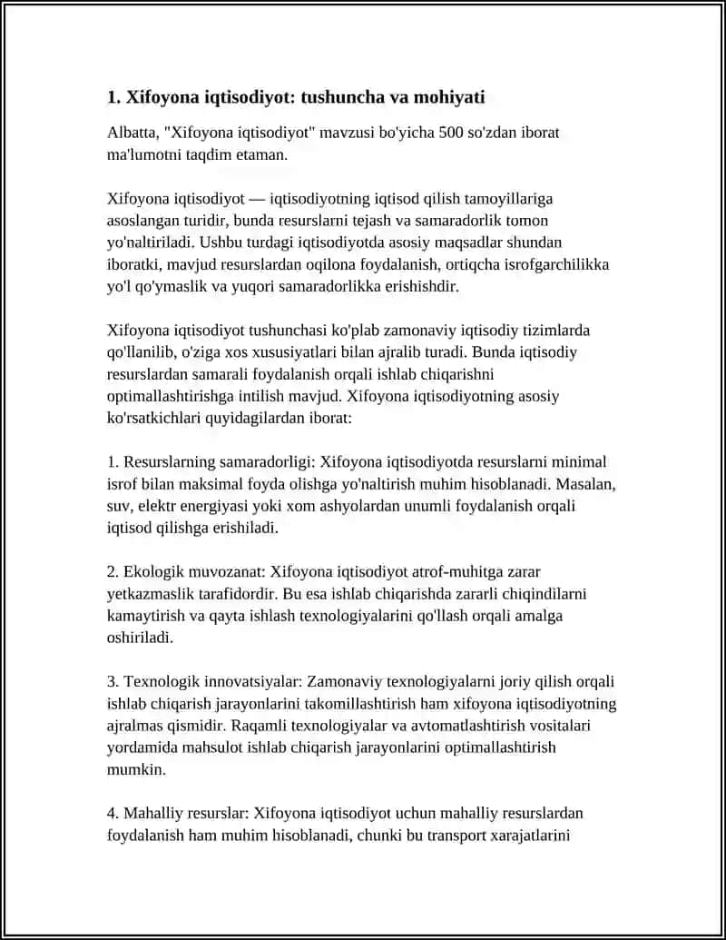 Xifoyona iqtisodiyot 3