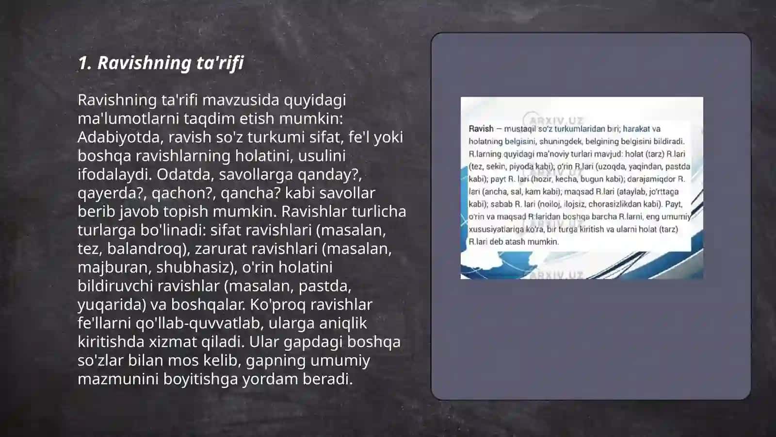 Ravish so'z turkumi 3