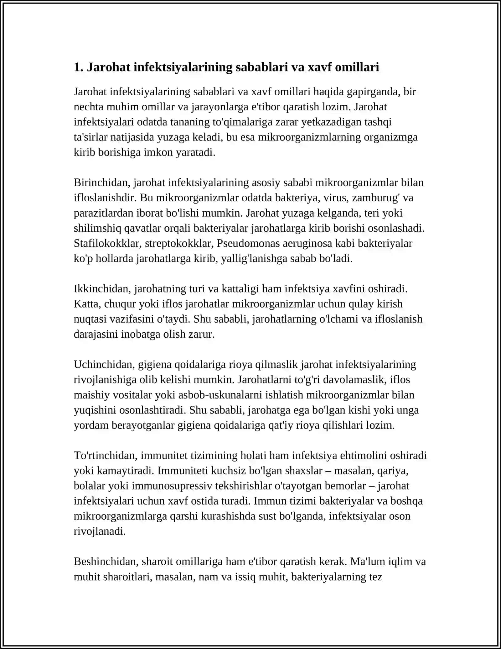 JAROHAT INFEKSIYALARI QOQSHOL QUTURISH SARAMAS 3