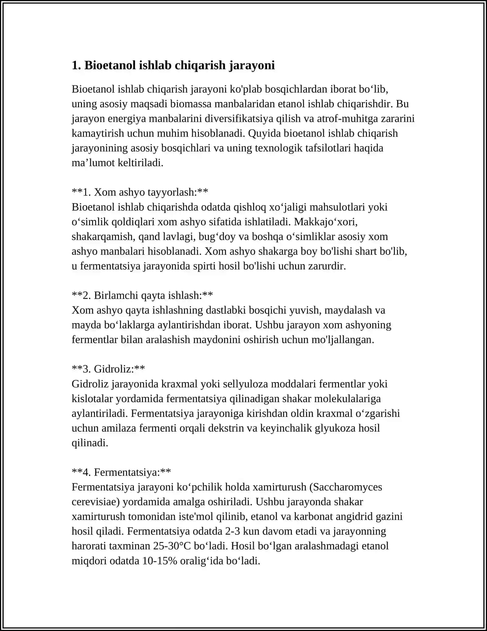 BIOETANOL OLISH TEXNOLOGIYASI 3