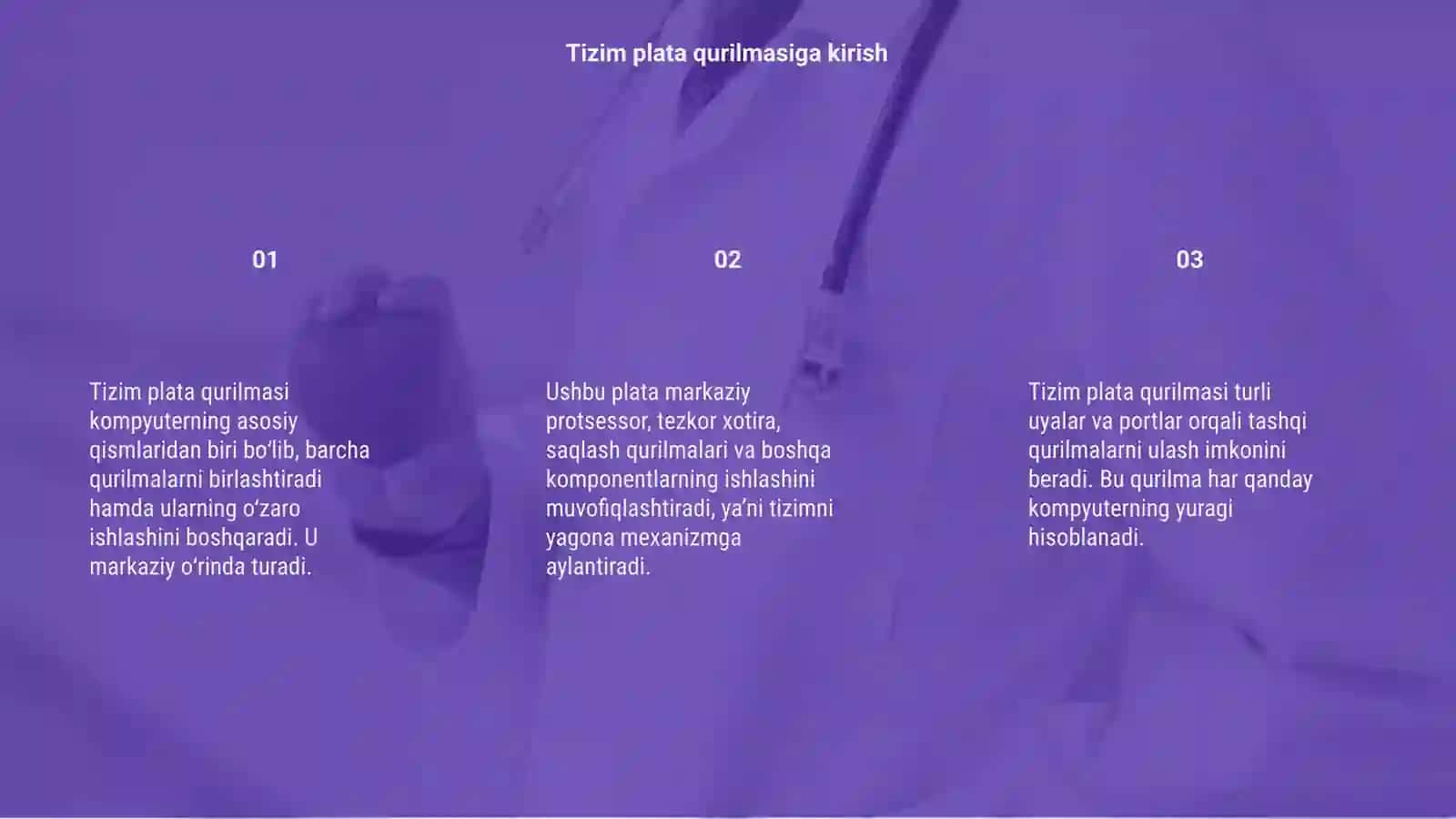 Tizim plata qurilmasi 3