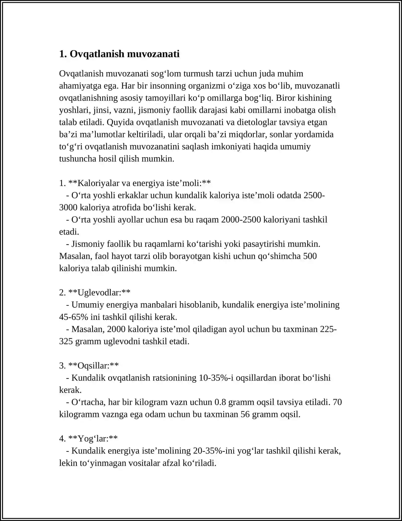 OVQATLANISH VA SALOMATLIK 3
