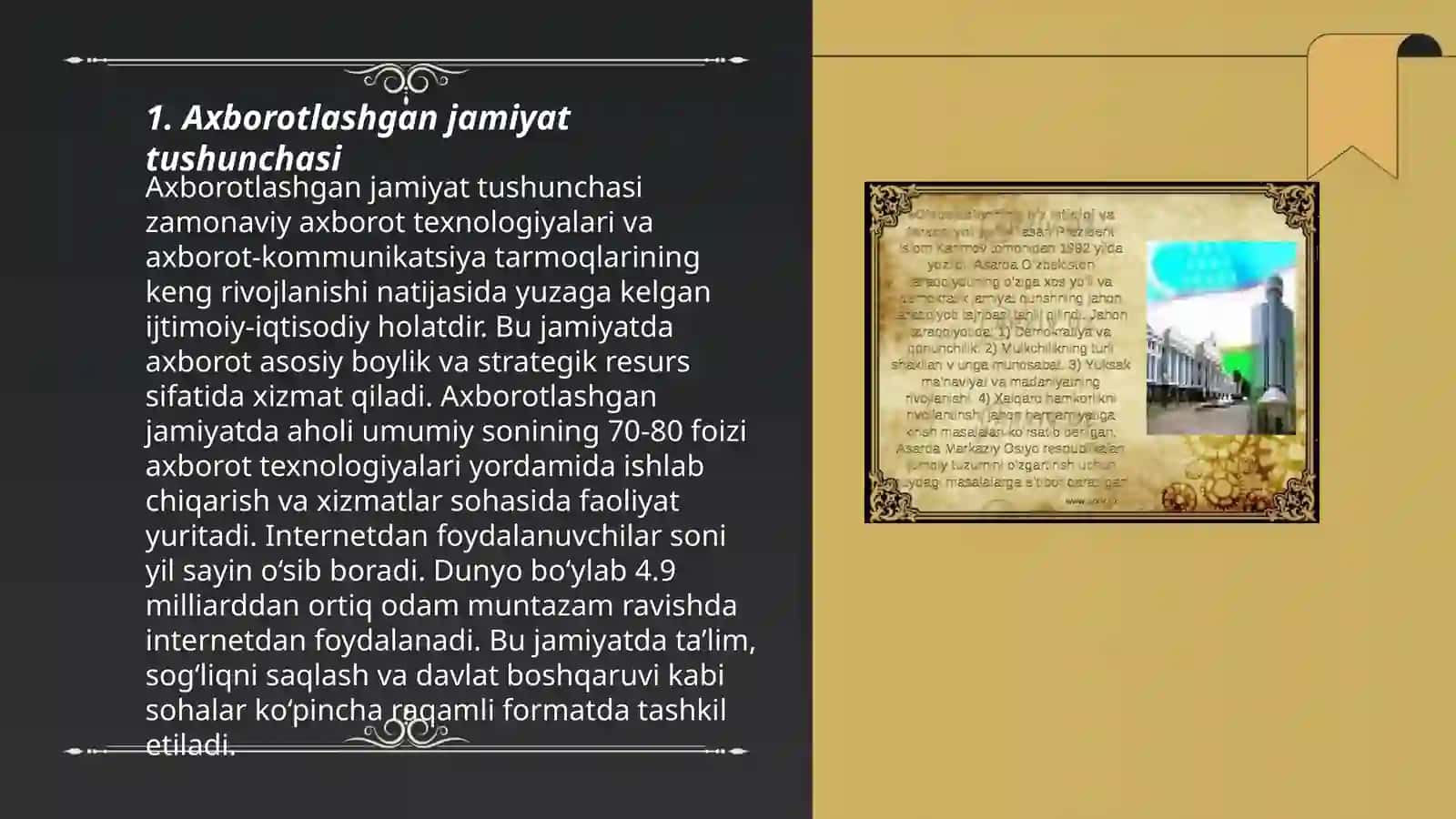 Axborotlashgan jamiyat va uning istiqbollari 3