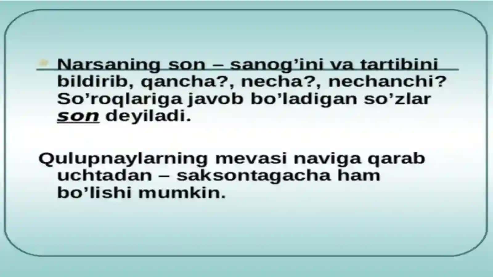Son so`z turkumi 3