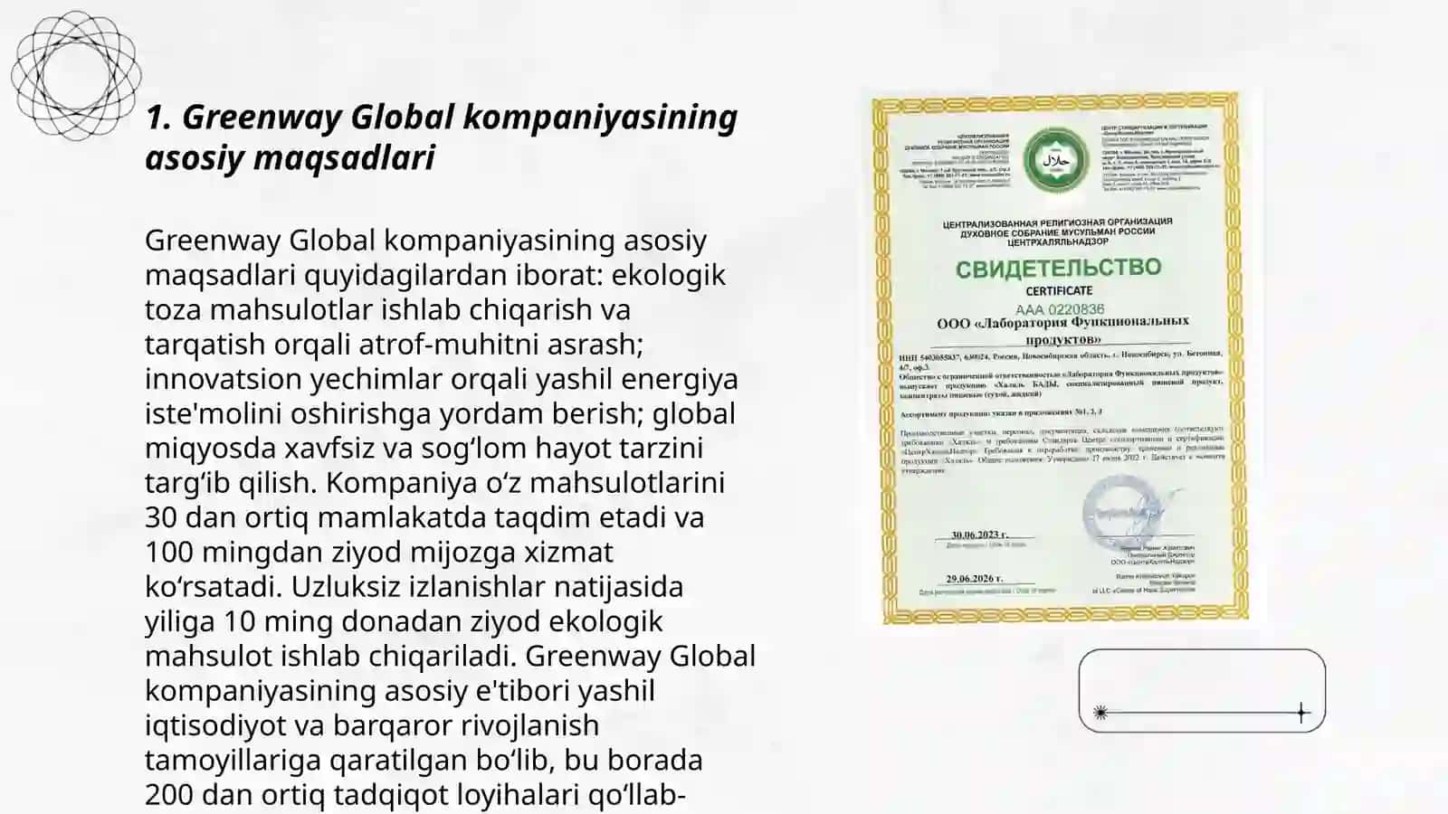 Greenway Global kompaniyasi 3