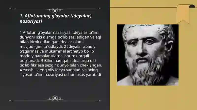Aflotunning falsafiy qarashlari 3