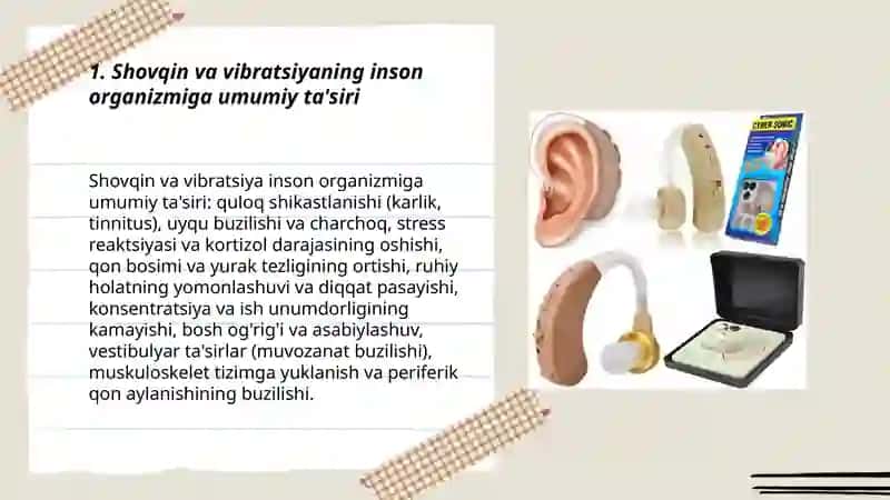 Shovqin va Vibratsiyaning Salomatlikka ta'siri 3