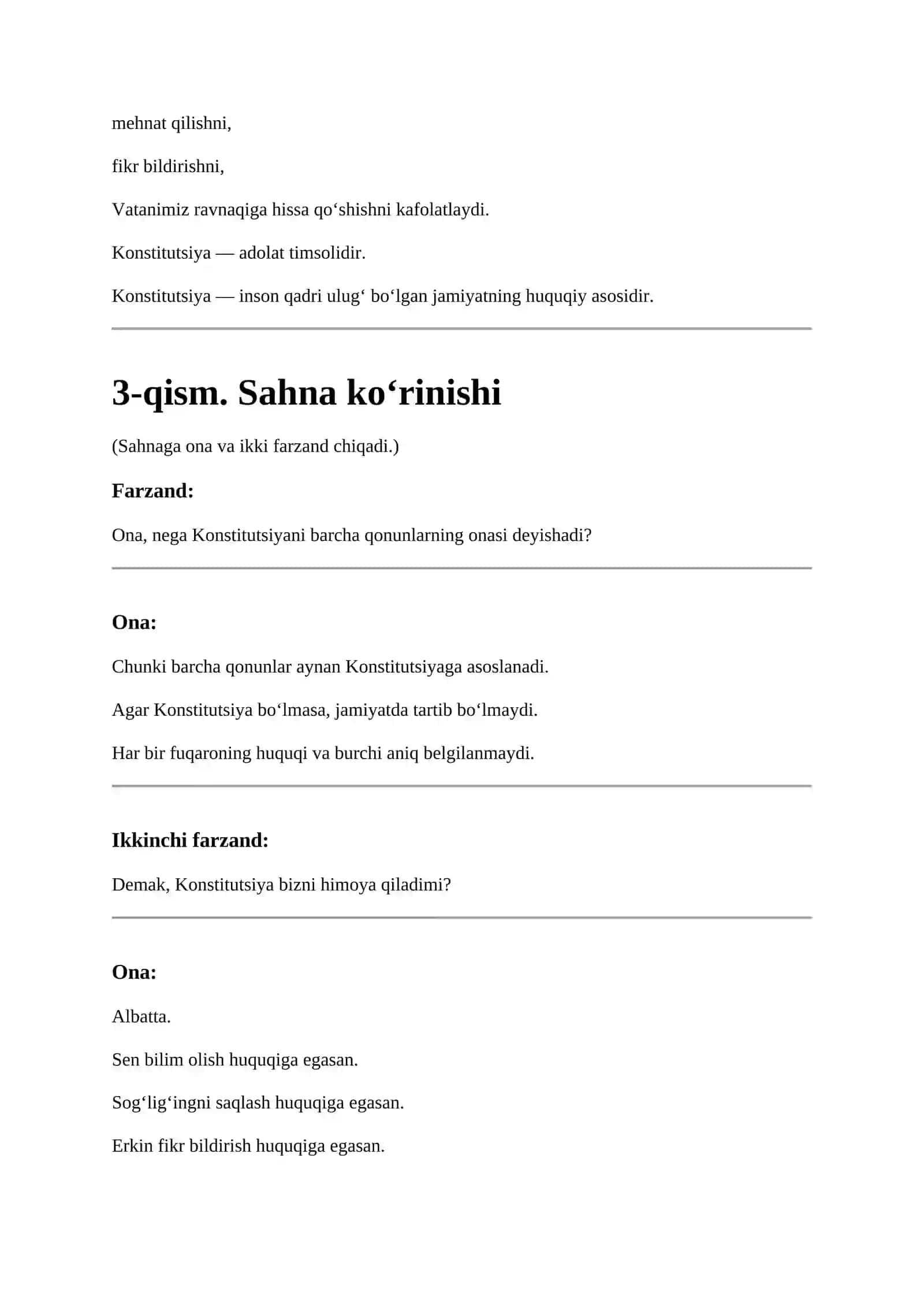 KONSTITUTSIYA – ERKIN VA FAROVON HAYOT POYDEVORI 3