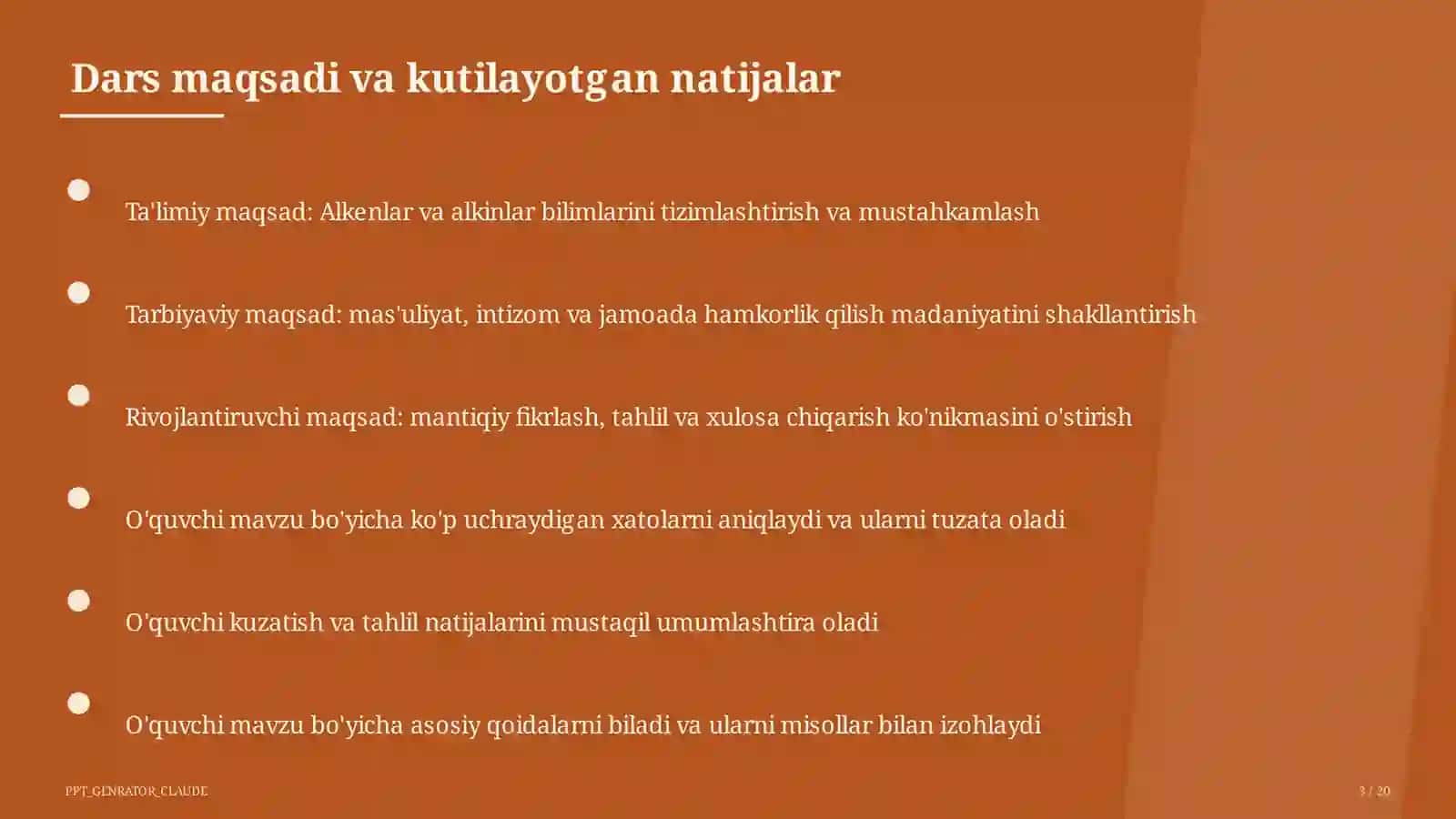 Alkenlar va alkinlar (10-sinf) 3