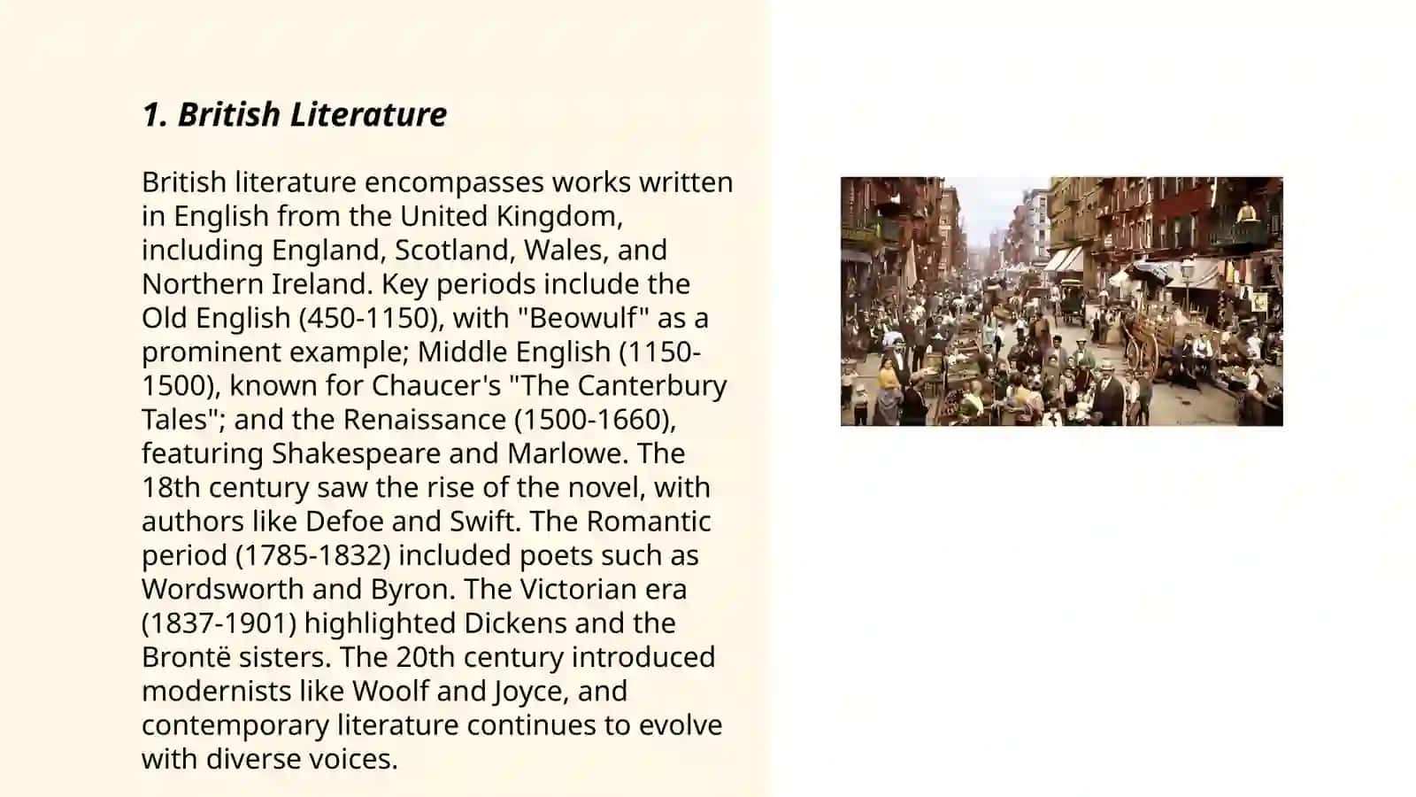 The cultural life of Great Britain 3