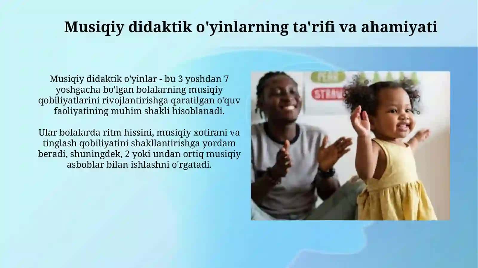 Musiqiy didaktik o'yinlar 3