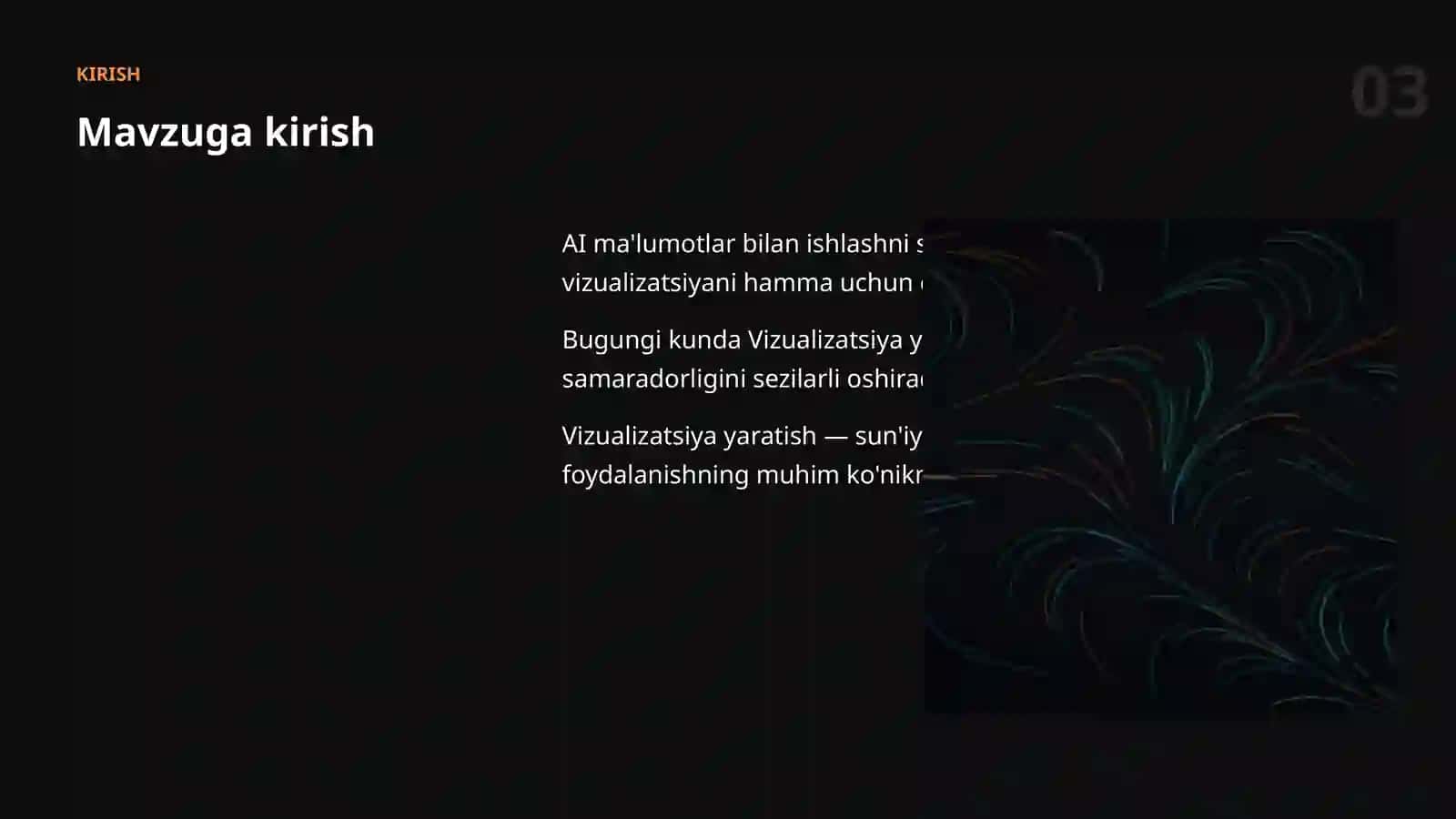 Sun'iy intellekt bo'yicha amaliy taqdimot 3