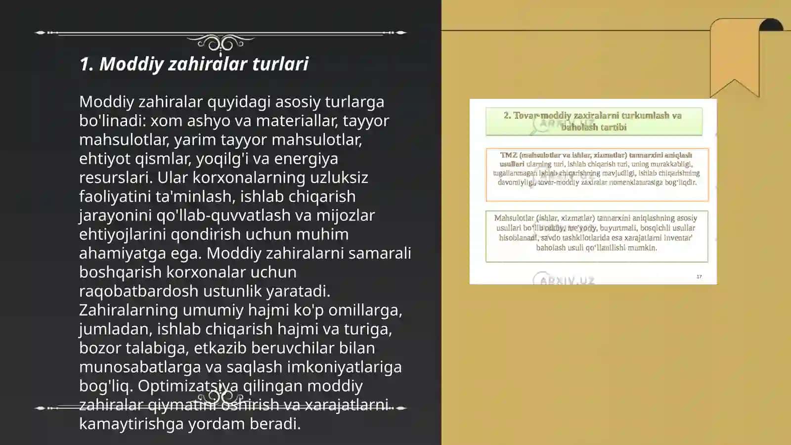 Moddiy zahiralar hisobi 3