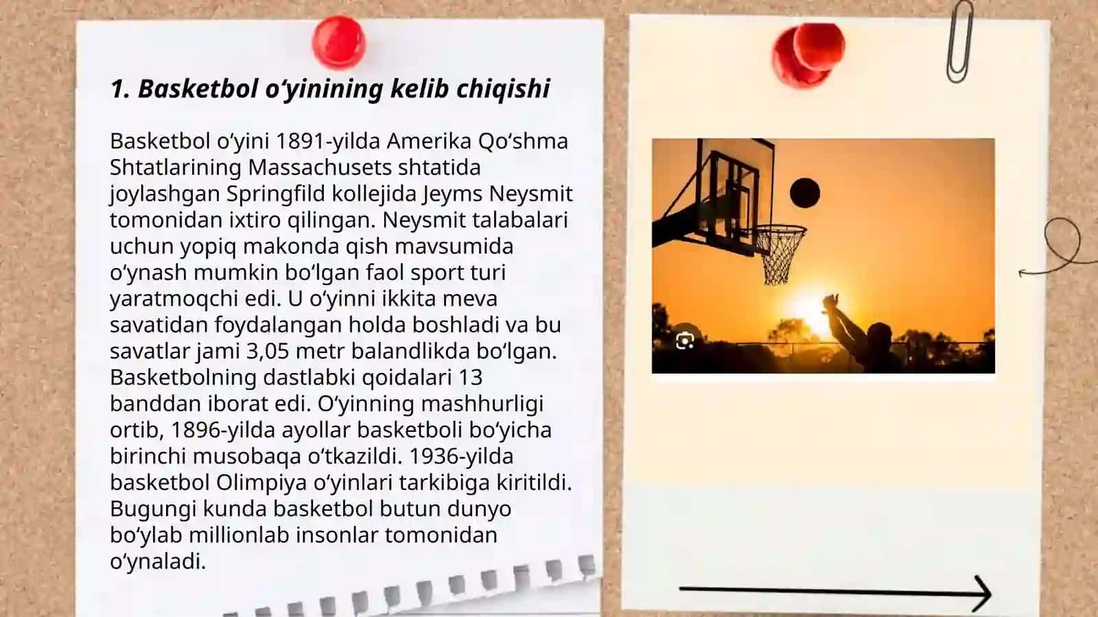 Basketbol oʻyini kelib chiqish tarixi va oʻyin qoidalari 3