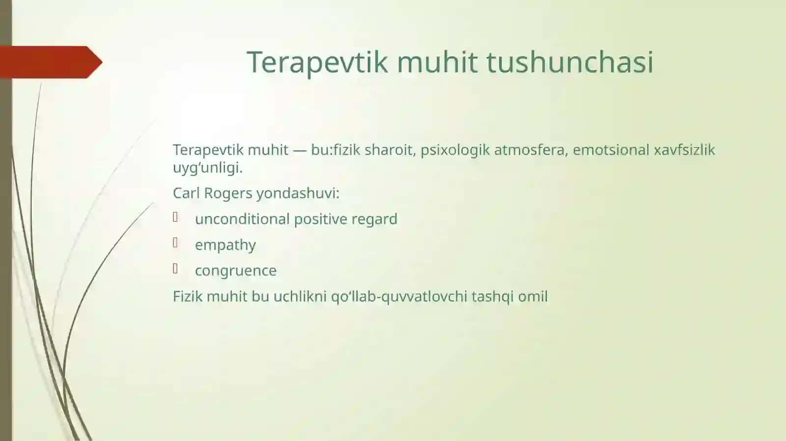 Terapevtik Muhit va Uning Fizik Komponentlari 3