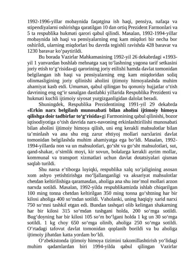 O‘ZBEKISTON RESPUBLIKASIDA IJTIMOIY SOHADAGI ISLOHOTLAR 3