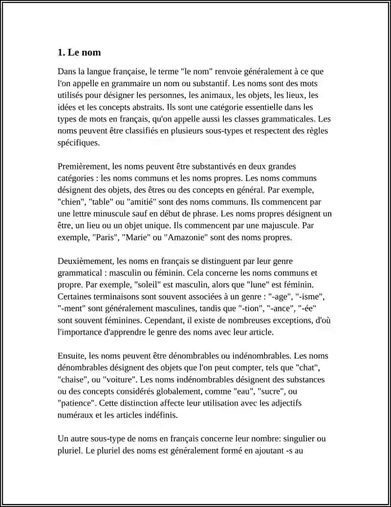 TYPES DE MOTS EN FRANCAIS 3