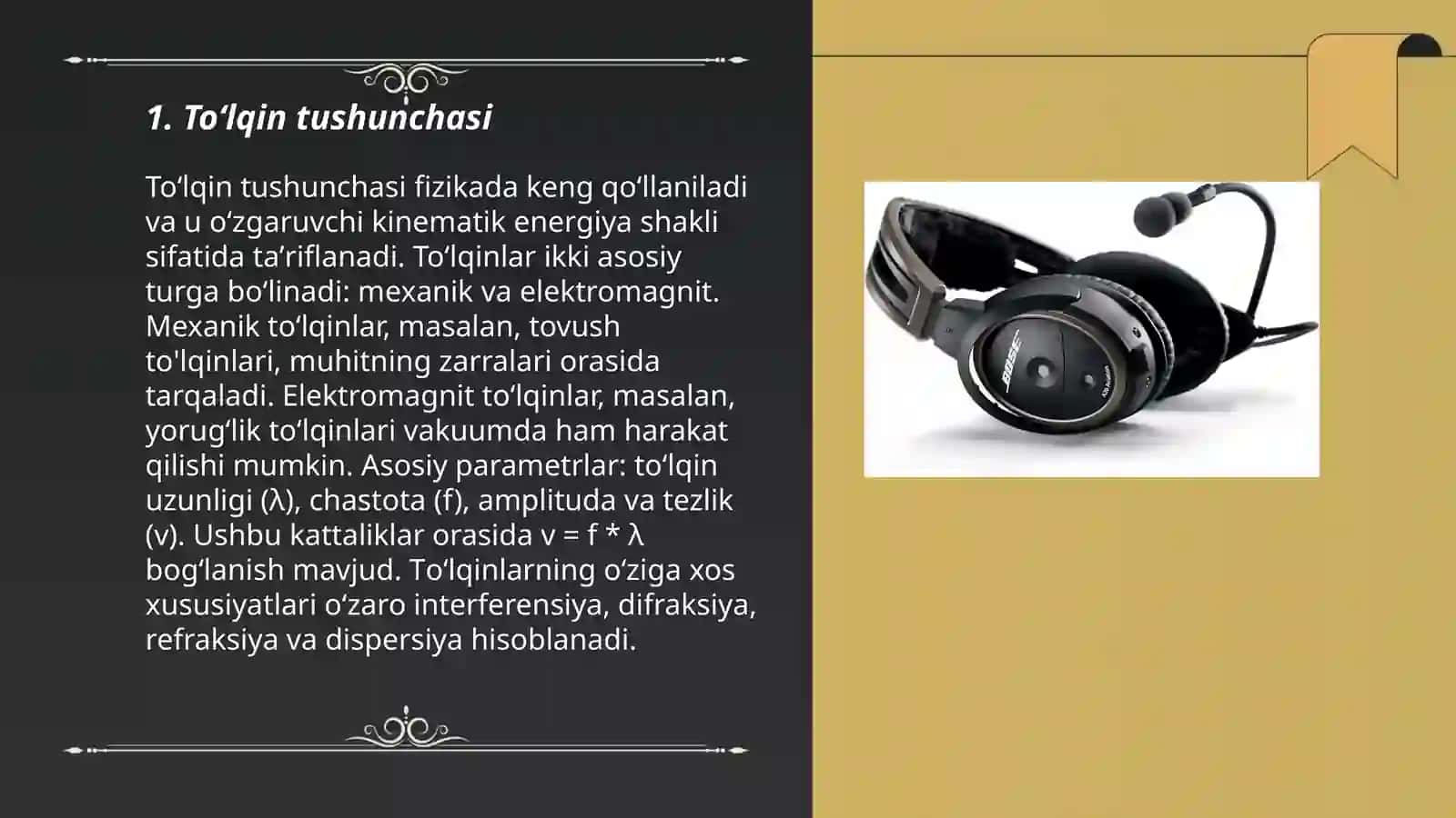 Toʻlqin harakati va akustika 3