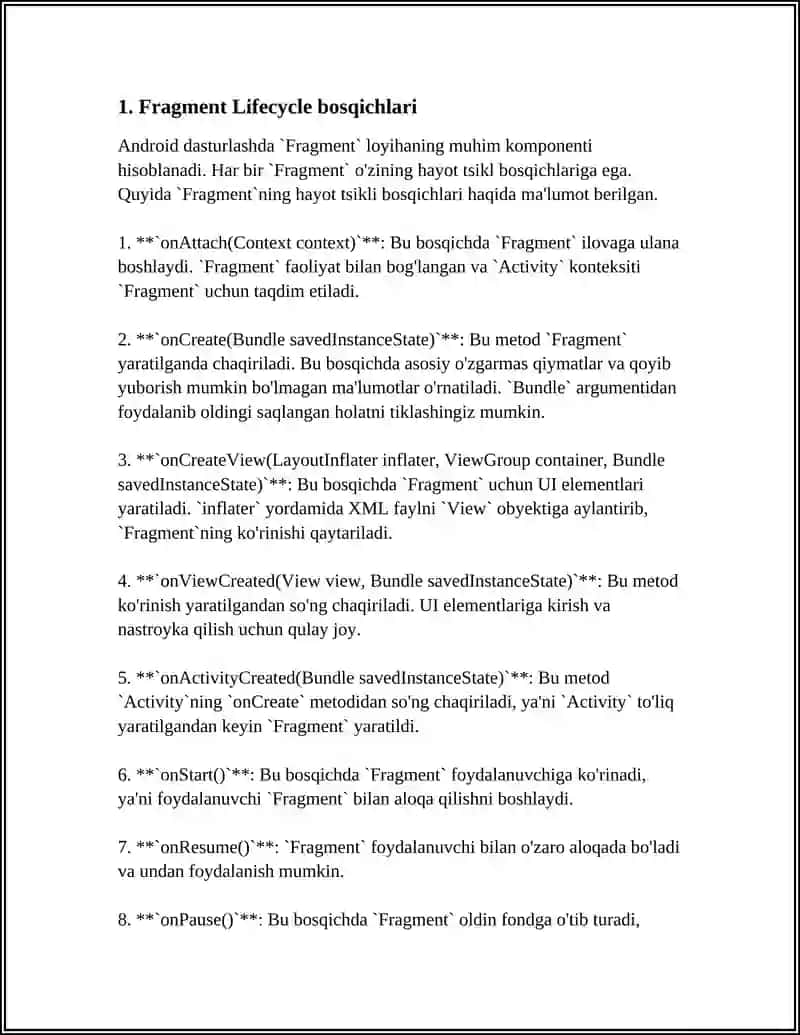 Fragment Lifecycle 3
