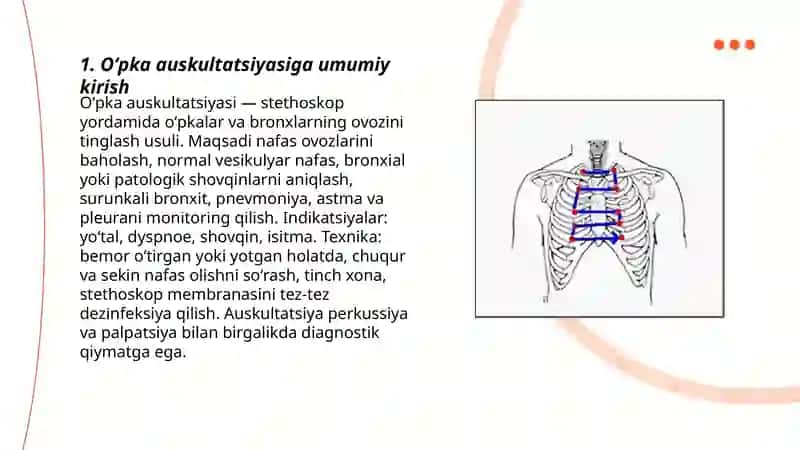 Oʻpka auskultatsiyasi 3