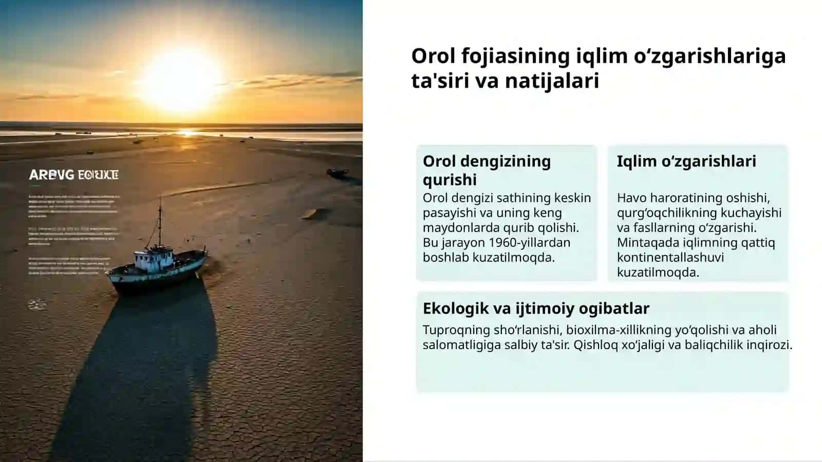 O‘zbekiston ekologiyasi va Orol fojiasi 3