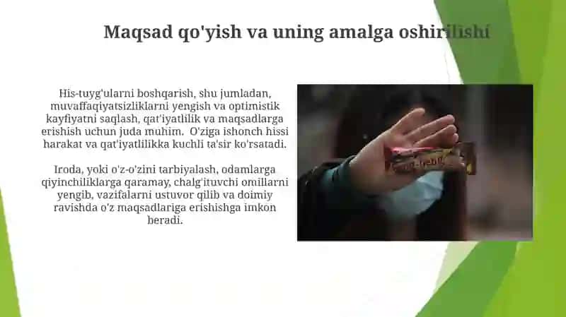 Shaxsning hissiy, irodaviy sohasi 3