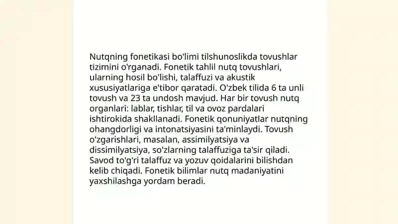 Nutqning fonetik bo'linishi bo'g'un va urg'u slayt 3