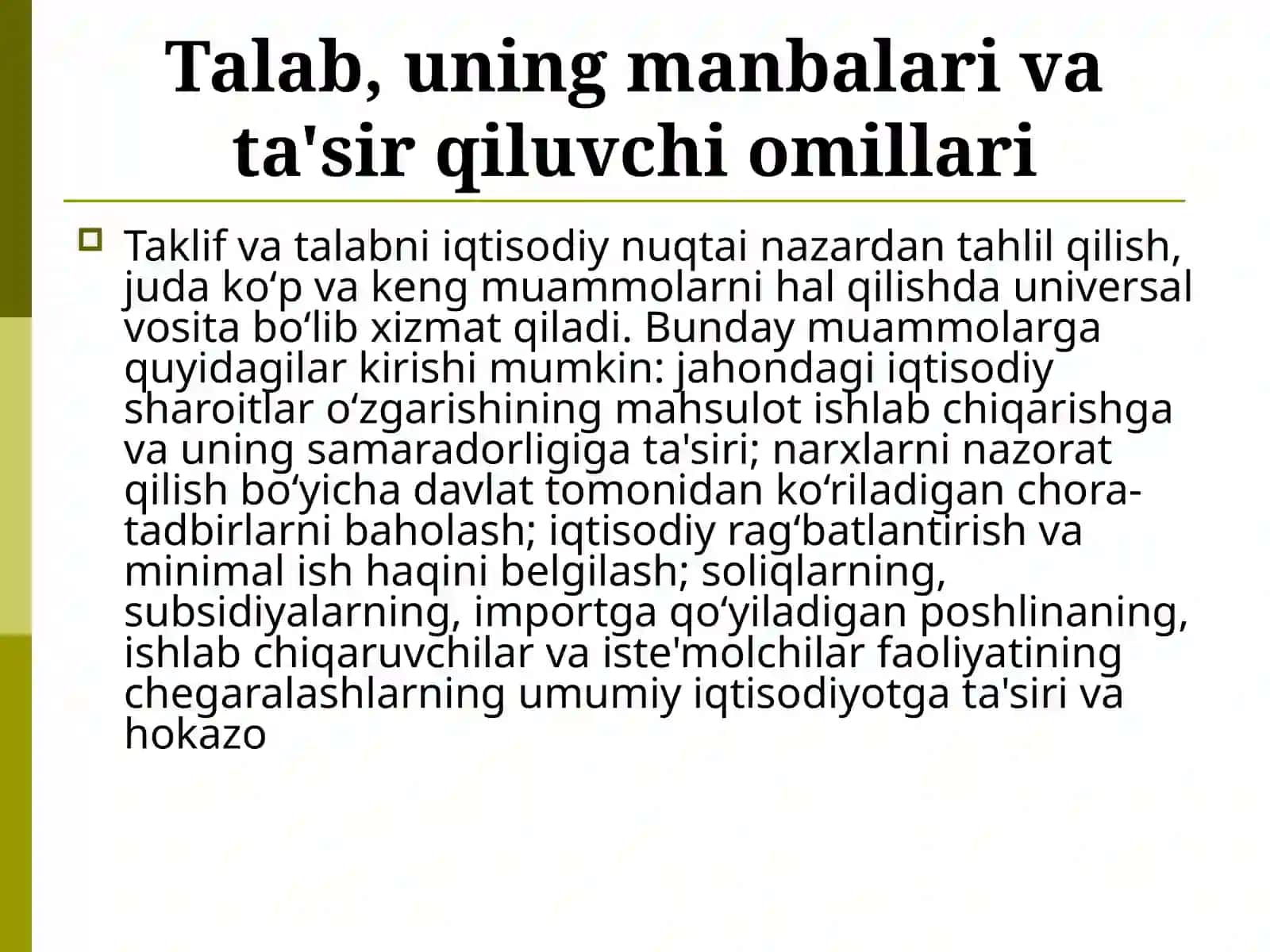Talab va taklif tahlili asoslari 3