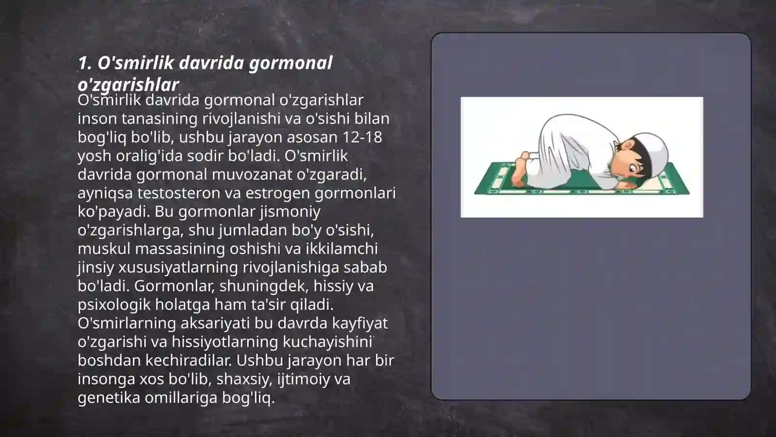 O'smirlik davrida gormonal o'zgarishlar 3
