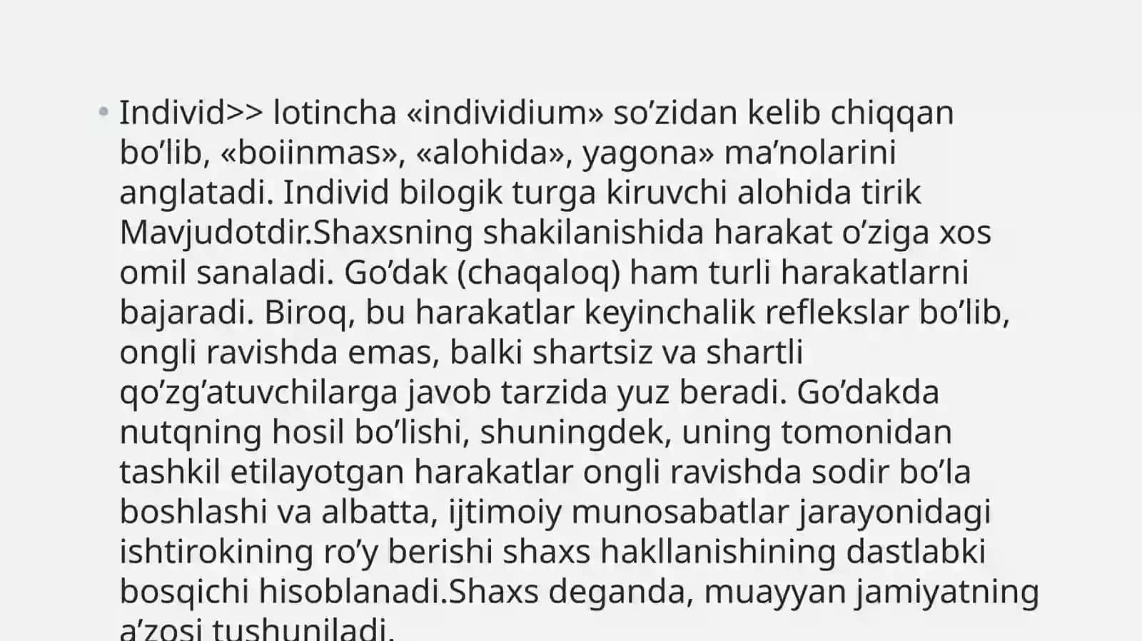 Shaxs rivojlanishining umumiy qonuniyatlari 3